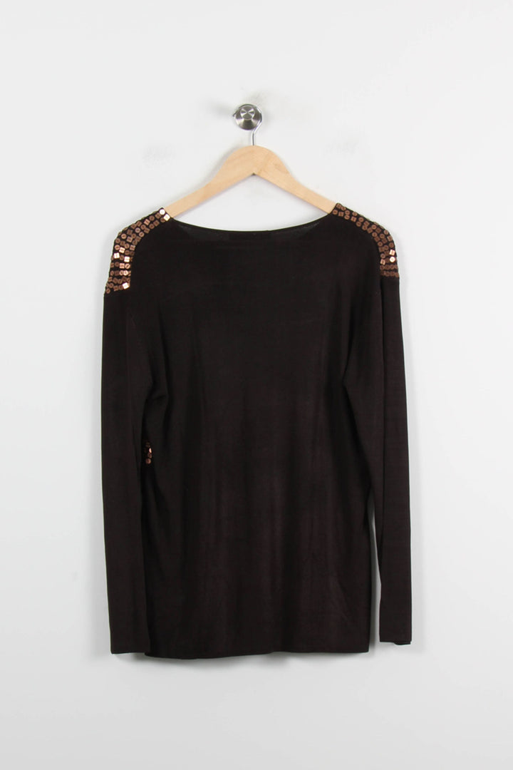 Pull Marron - Taille L/40 de la marque Marina Rinaldi | PARAD57355 - Vendu par Paradigme - Image 4
