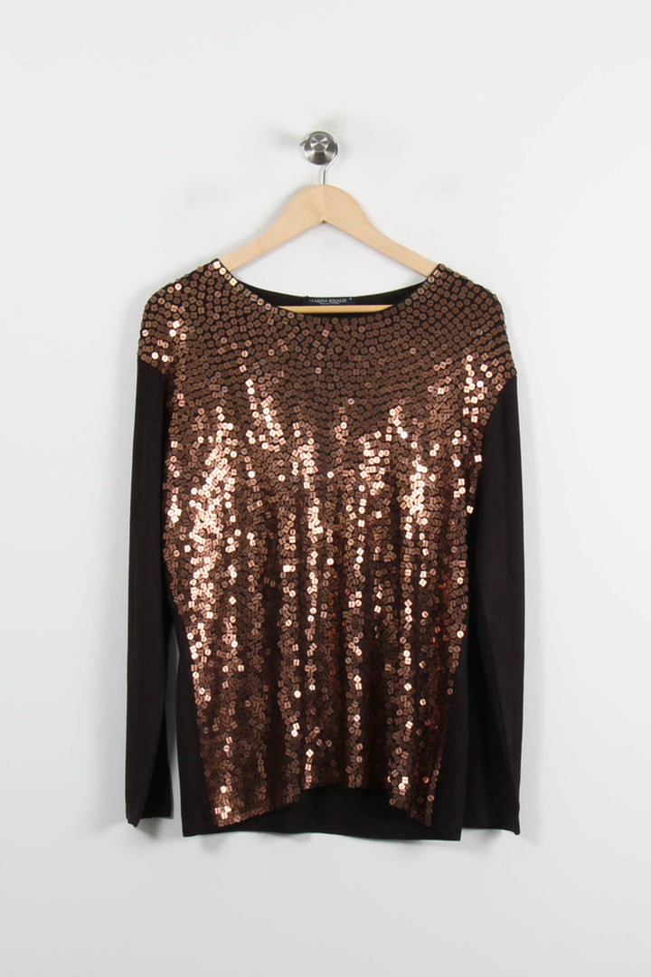 Pull Marron - Taille L/40 de la marque Marina Rinaldi | PARAD57355 - Vendu par Paradigme - Image 2
