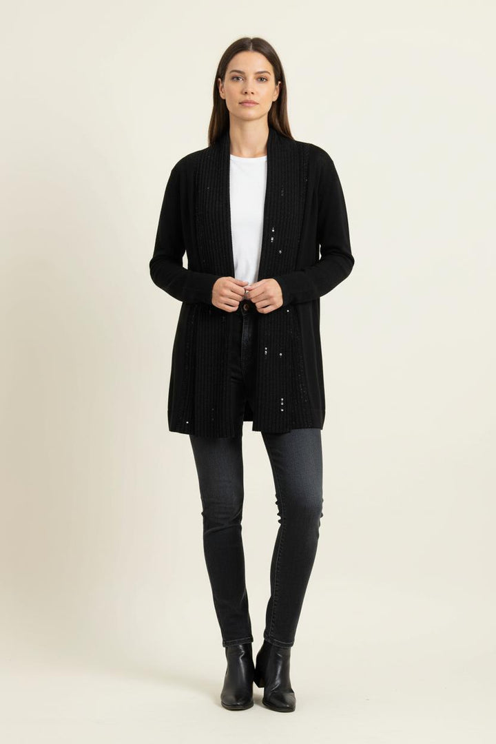 Cardigan Noir - Taille M/38 de la marque Marina Rinaldi | PARAD57356 - Vendu par Paradigme - Image 1