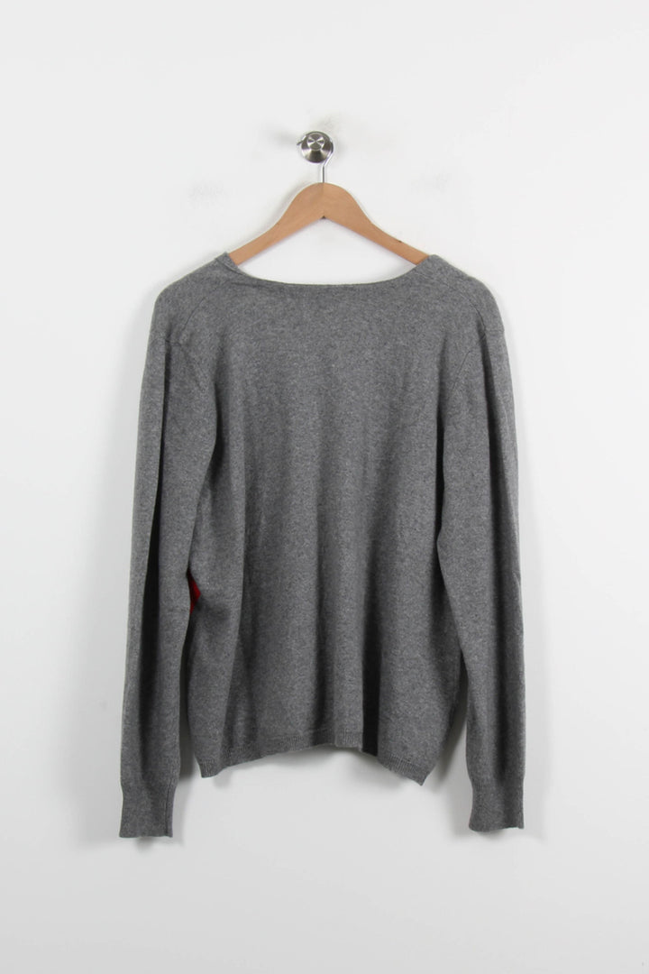 Cardigan Gris et Rouge - Taille M/38 de la marque Marina Rinaldi | PARAD57357 - Vendu par Paradigme - Image 4