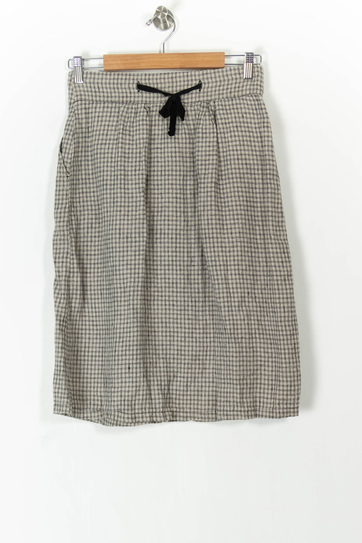 Jupe Boutonnée Grise à Carreaux - Taille S/36 de la marque Léon & Harper | PARAD57359 - Vendu par Paradigme - Image 4