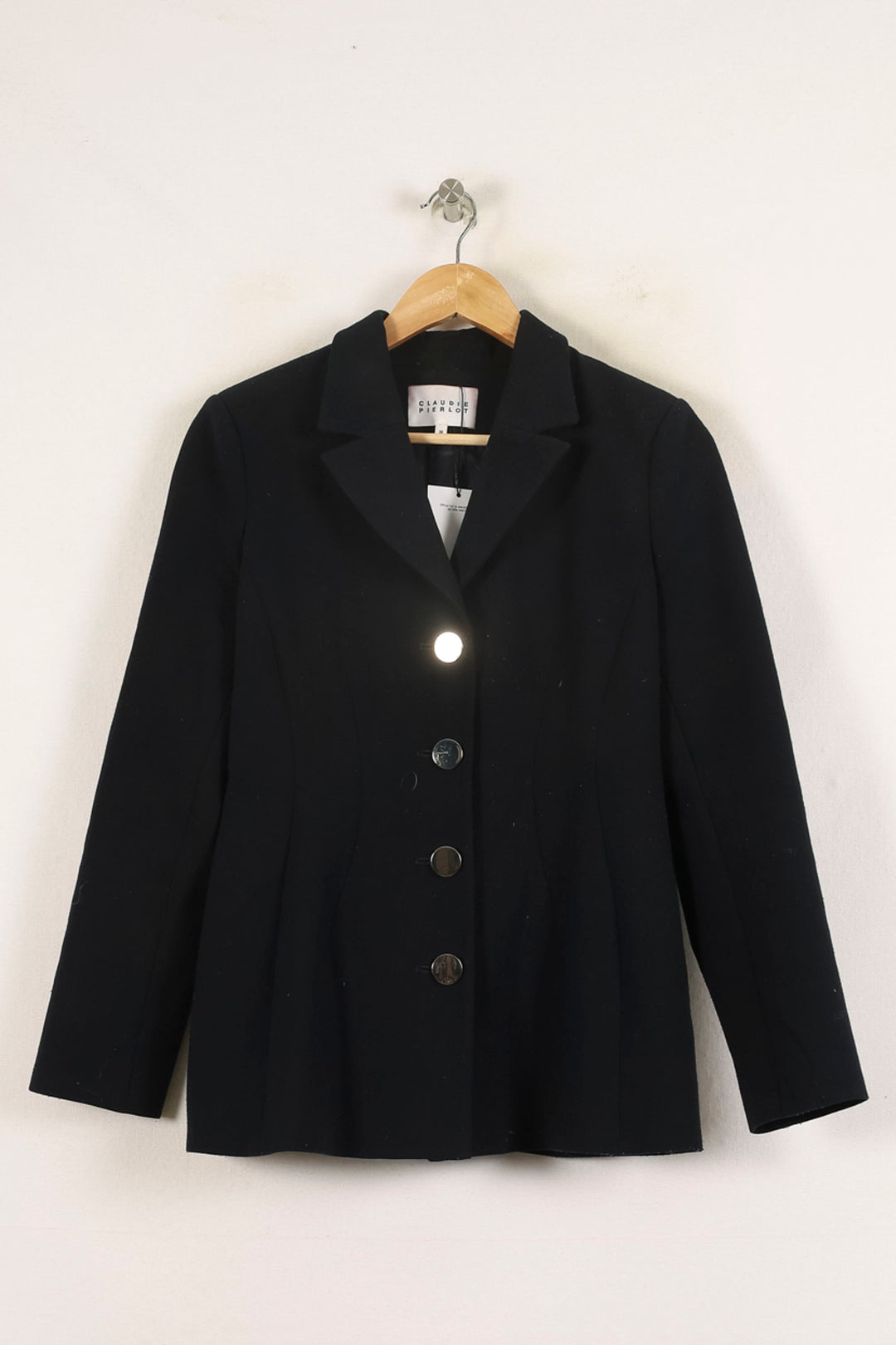Veste Noire - Taille M/38 de la marque Claudie Pierlot | PARAD57362 - Vendu par Paradigme - Image 4