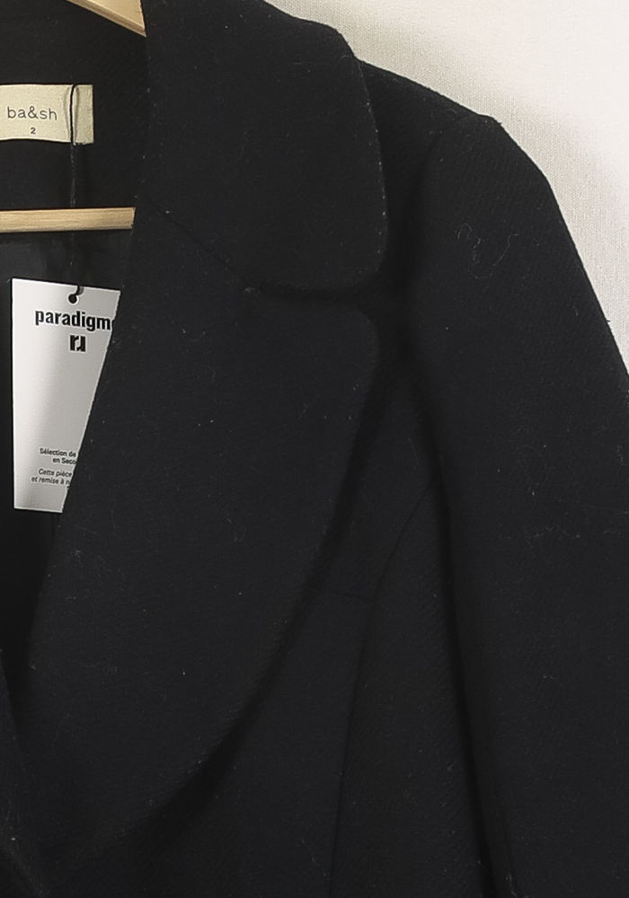 Manteau Noir - Taille M/38 de la marque ba&sh | PARAD57370 - Vendu par Paradigme - Image 3