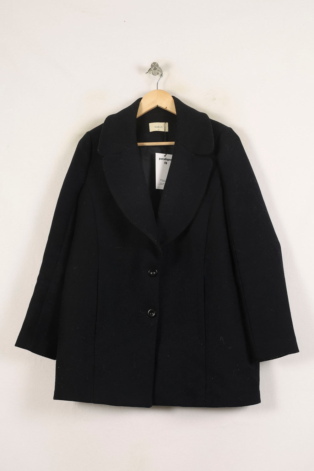 Manteau Noir - Taille M/38 de la marque ba&sh | PARAD57370 - Vendu par Paradigme - Image 2