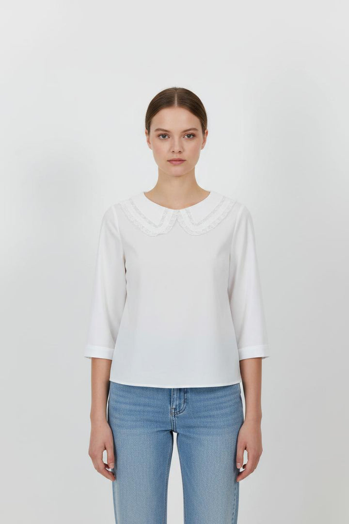 Blouse Blanche - Taille S/36 de la marque Claudie Pierlot | PARAD57377 - Vendu par Paradigme - Image 1