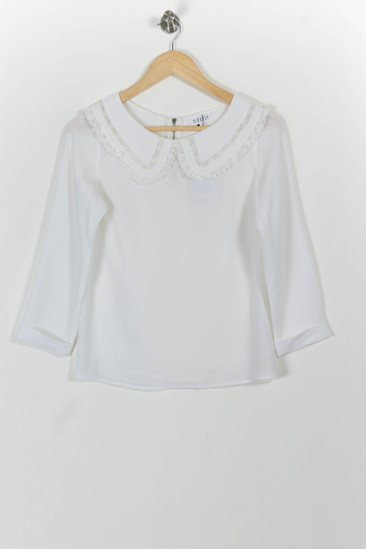 Blouse Blanche - Taille S/36 de la marque Claudie Pierlot | PARAD57377 - Vendu par Paradigme - Image 2