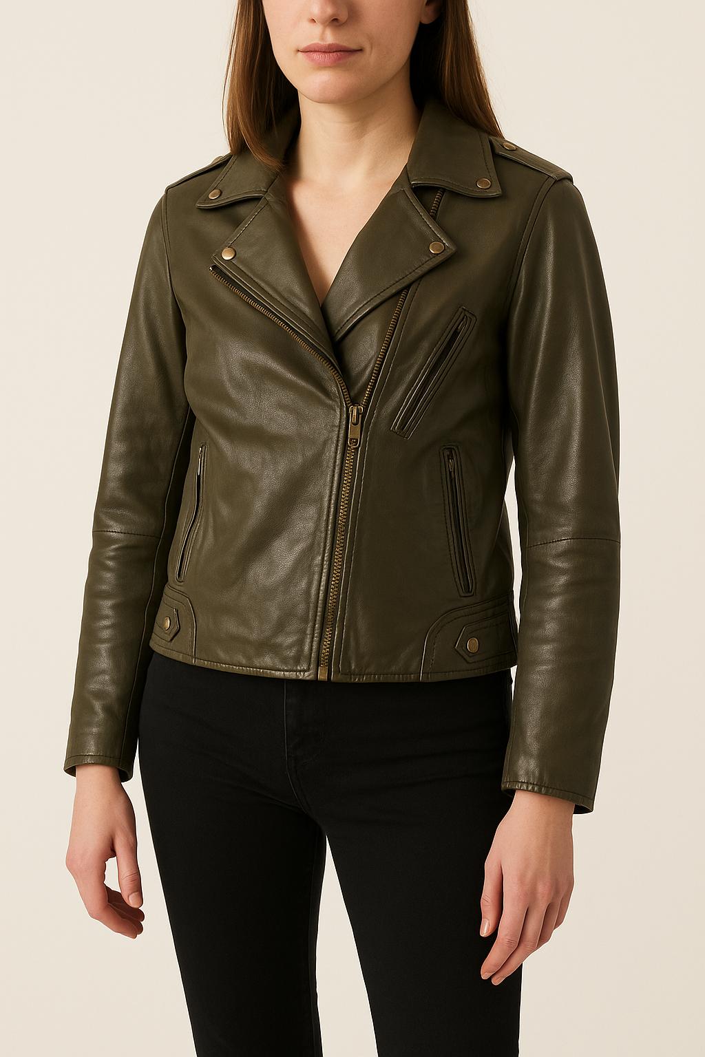 Veste Biker Verte - Taille S/36 de la marque Zadig&Voltaire | PARAD57381 - Vendu par Paradigme - Image 1