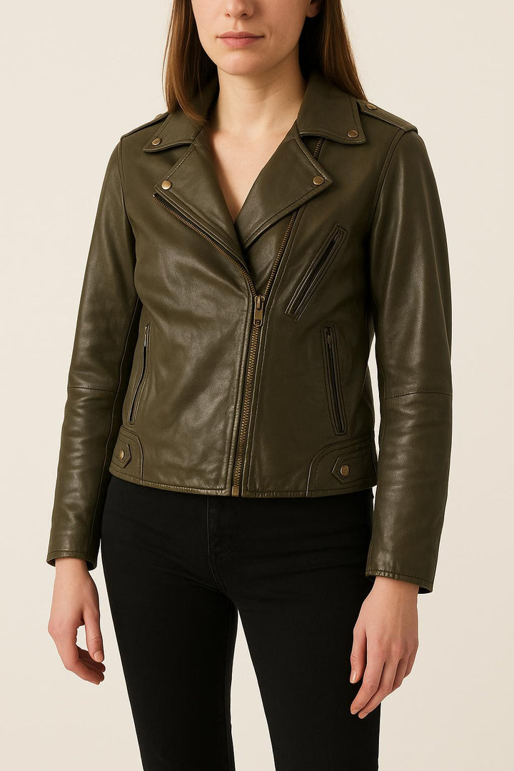 Veste Biker Verte - Taille S/36 de la marque Zadig&Voltaire | PARAD57381 - Vendu par Paradigme - Image 1