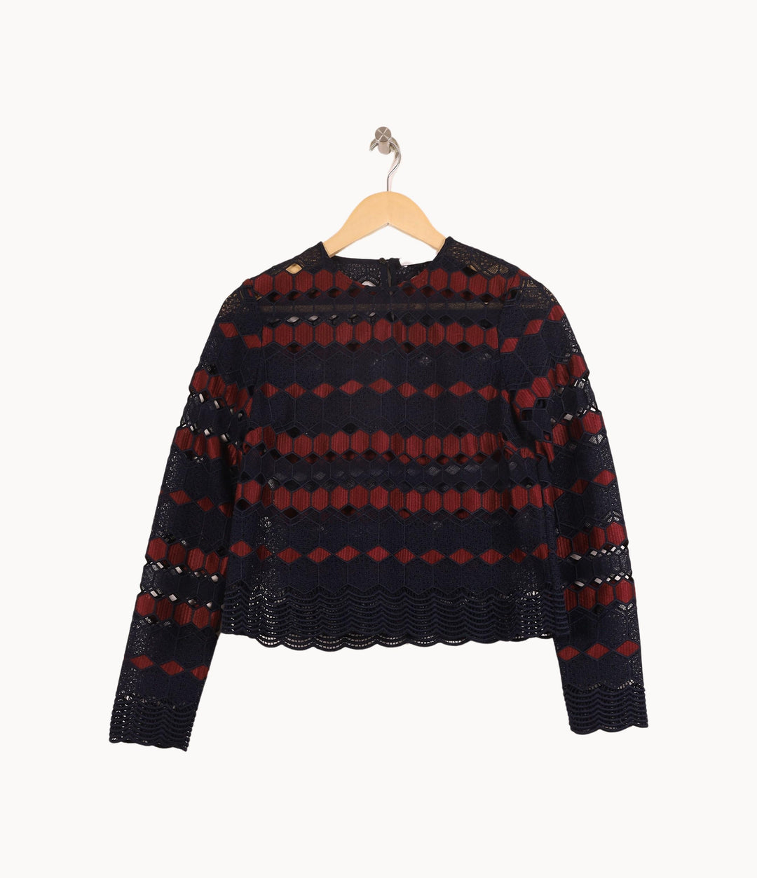 Blouse Bleu et Rouge - Taille S/36 de la marque Sandro | PARAD57401 - Vendu par Paradigme - Image 2