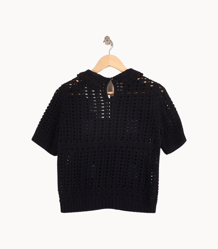 Pull Noir et Bleu - Taille M/38 de la marque Claudie Pierlot | PARAD57414 - Vendu par Paradigme - Image 4