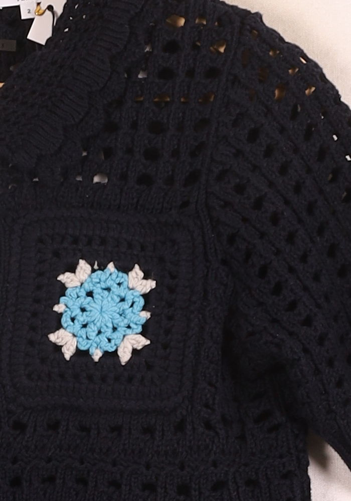 Pull Noir et Bleu - Taille M/38 de la marque Claudie Pierlot | PARAD57414 - Vendu par Paradigme - Image 3