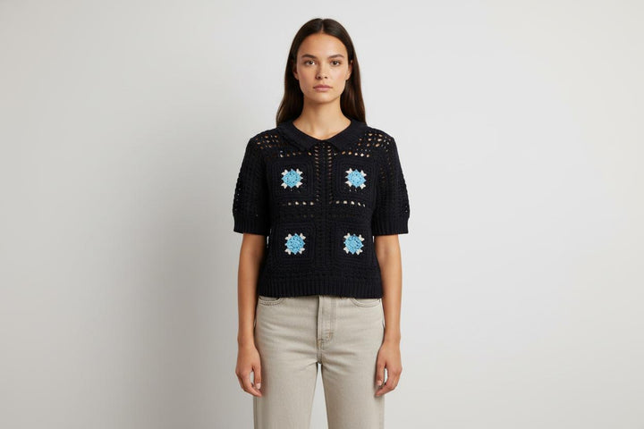 Pull Noir et Bleu - Taille M/38