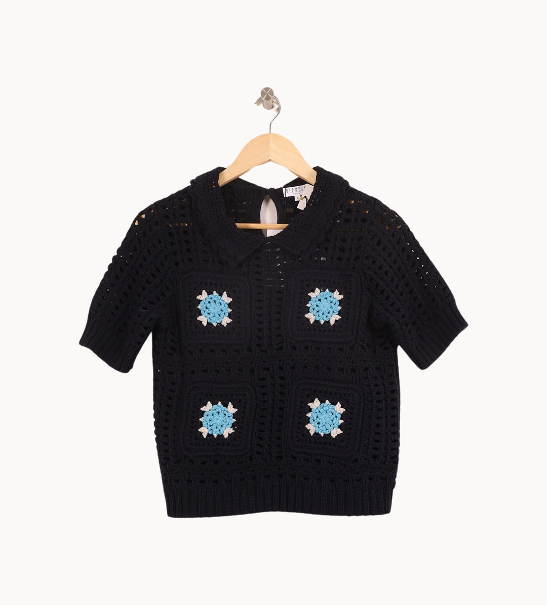 Pull Noir et Bleu - Taille M/38 de la marque Claudie Pierlot | PARAD57414 - Vendu par Paradigme - Image 2