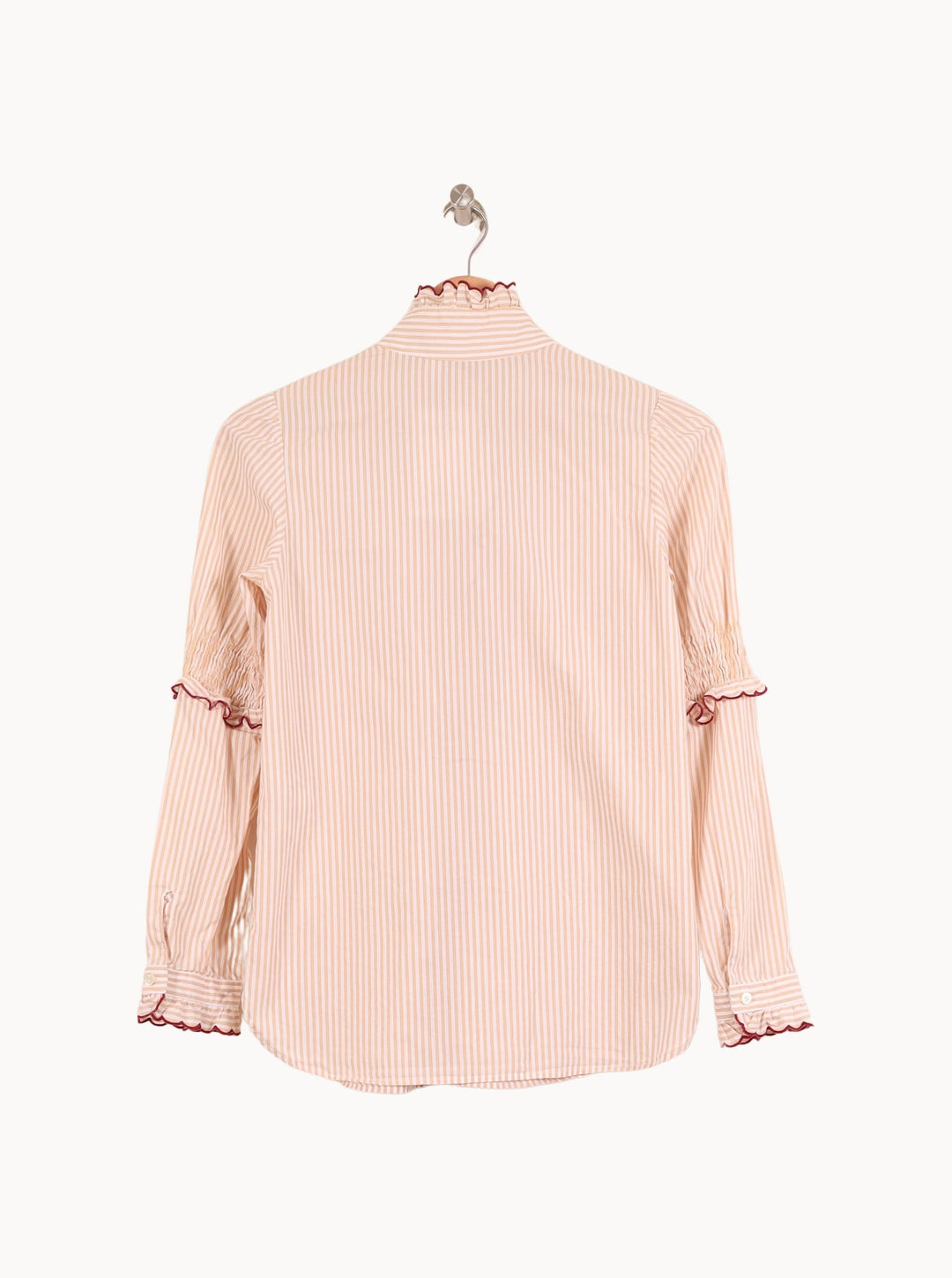 Chemise Rayée Beige et Bordeaux - Taille S/36 de la marque Chloé Stora | PARAD57415 - Vendu par Paradigme - Image 4