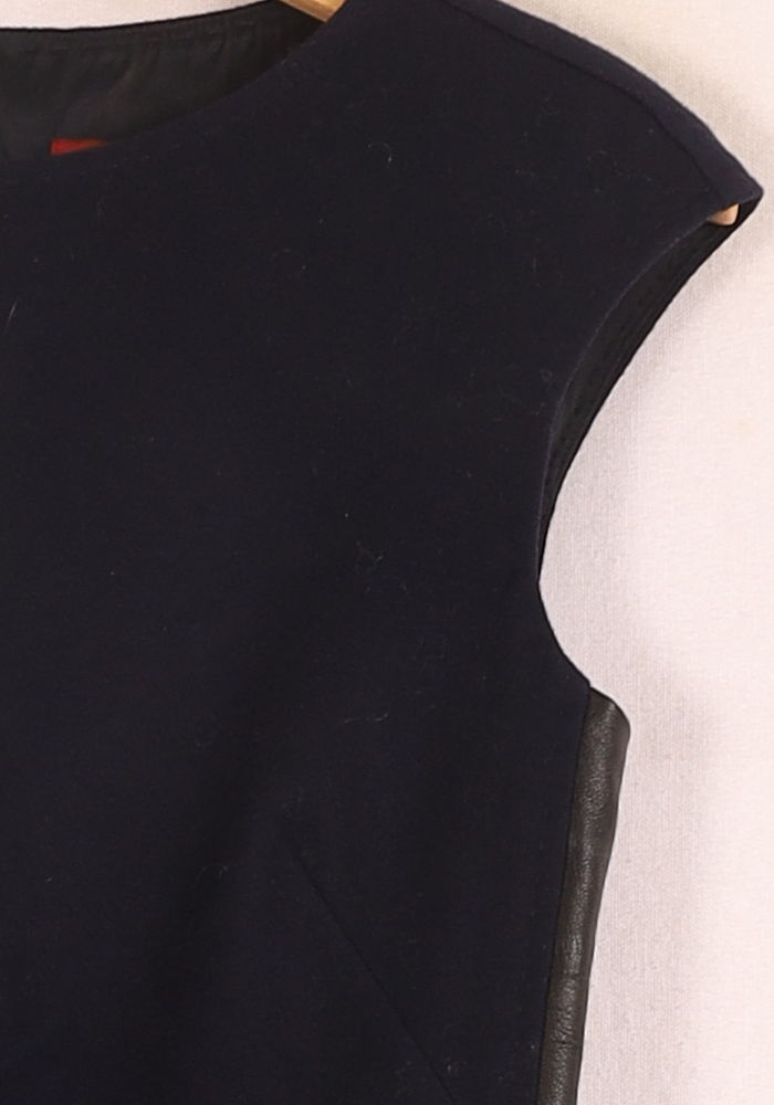 Robe Droite Bleue - Taille S/36 de la marque Max Mara | PARAD57416 - Vendu par Paradigme - Image 3
