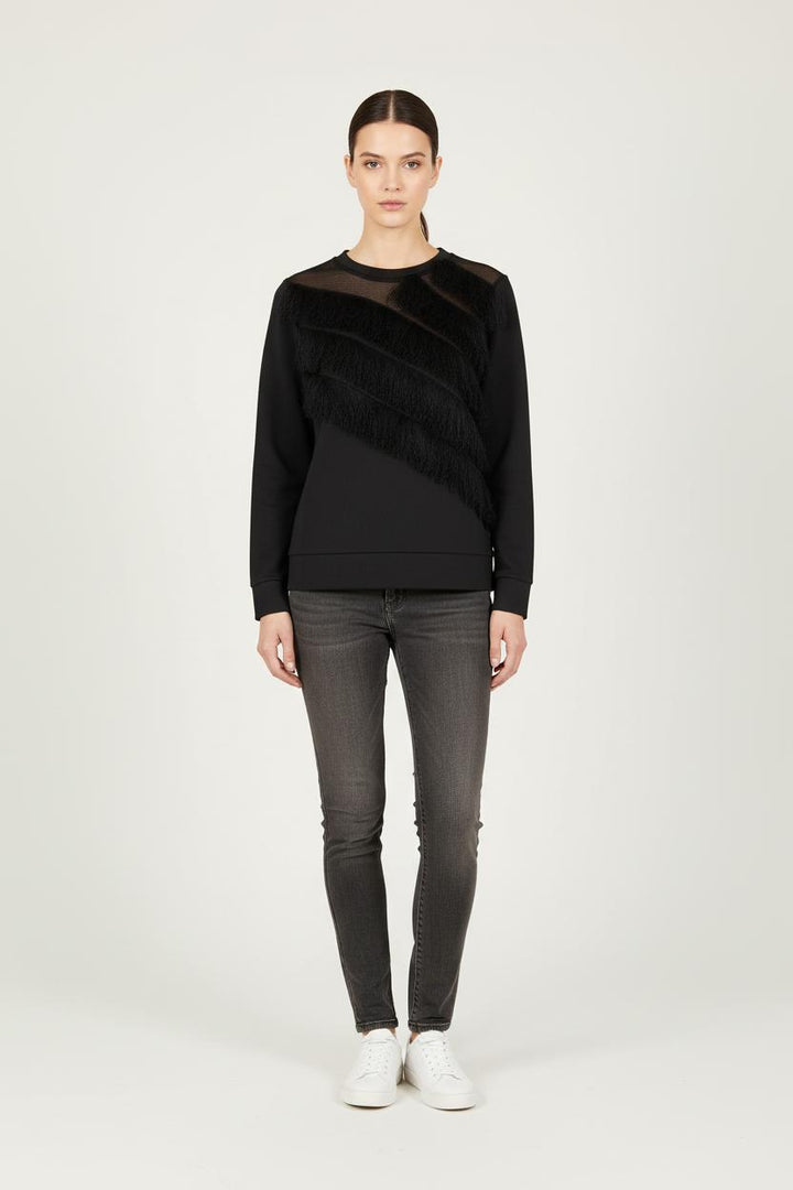 Sweat Noir - Taille S/36 de la marque Sandro | PARAD57482 - Vendu par Paradigme - Image 1