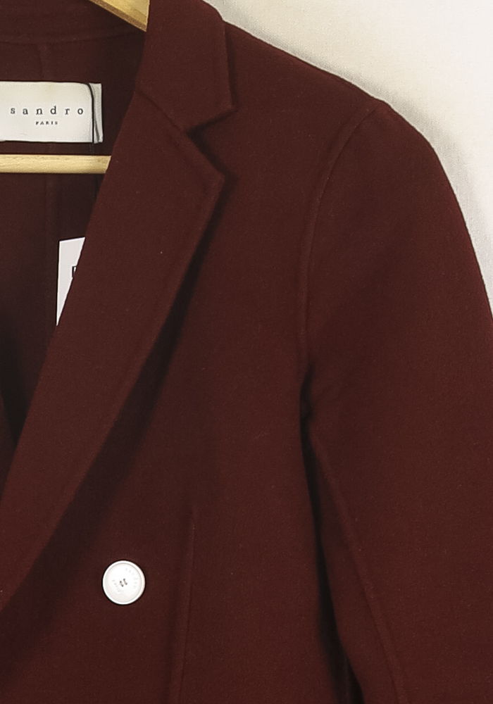 Blazer Bordeaux - Taille XS/34 de la marque Sandro | PARAD57484 - Vendu par Paradigme - Image 3