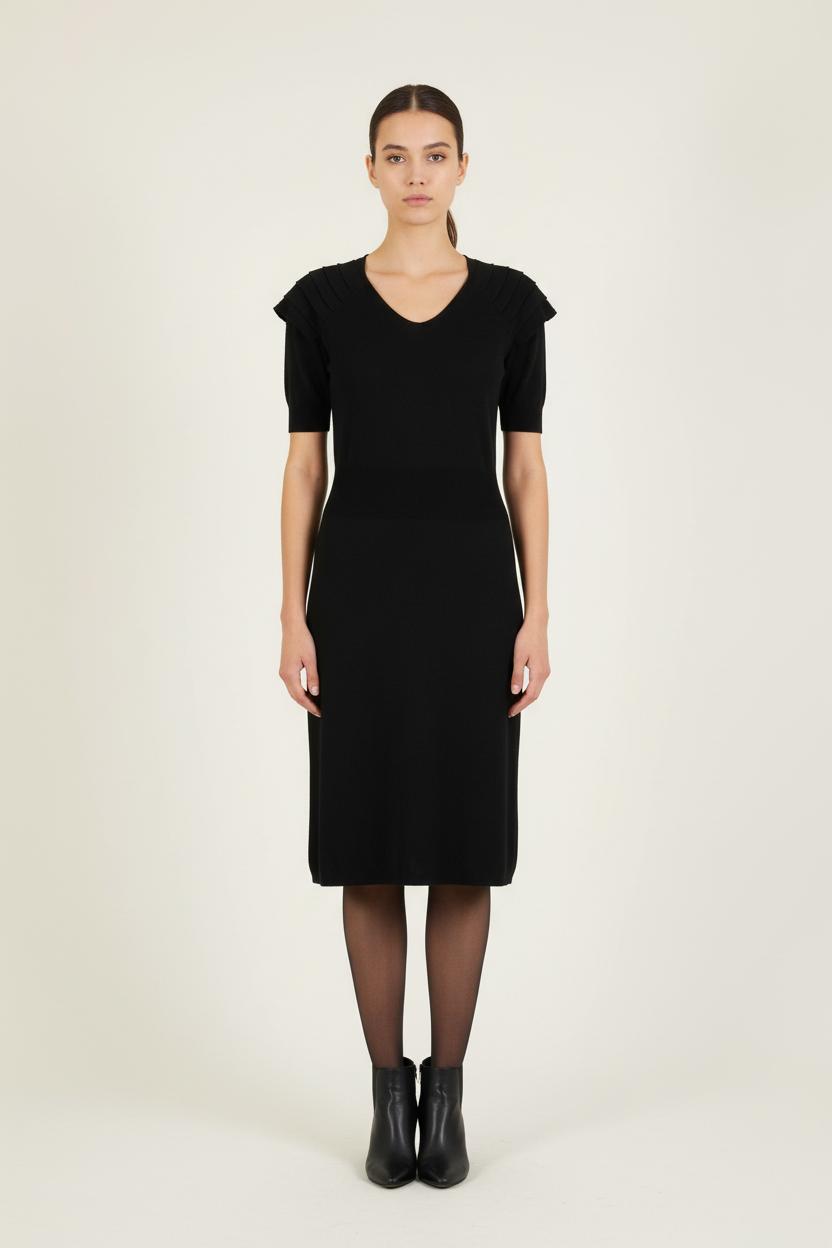 Robe Midi Noire - Taille L/40 de la marque Agnès b. | PARAD57501 - Vendu par Paradigme - Image 1
