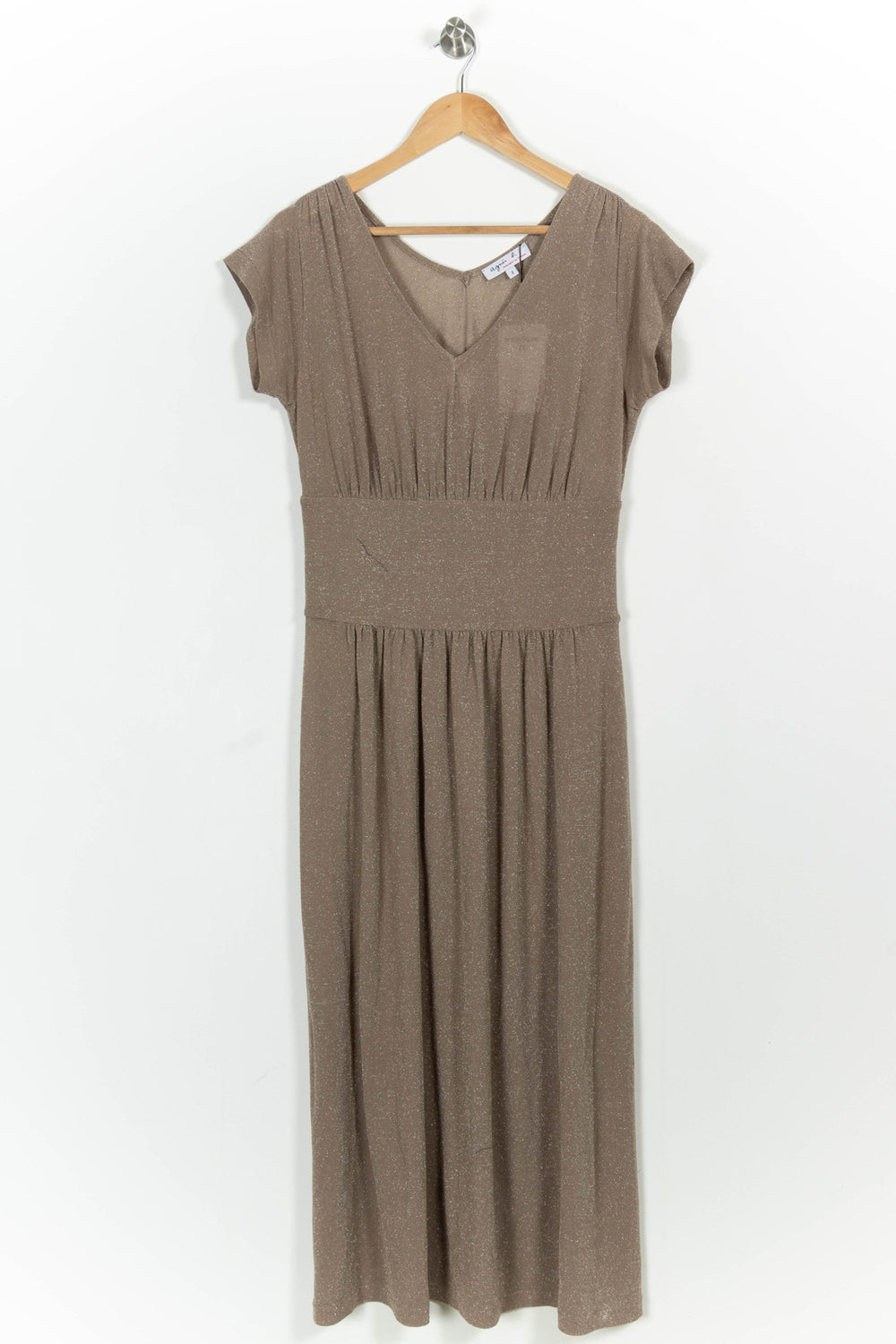 Robe Longue Beige - Taille L/40 de la marque Agnès b. | PARAD57504 - Vendu par Paradigme - Image 2