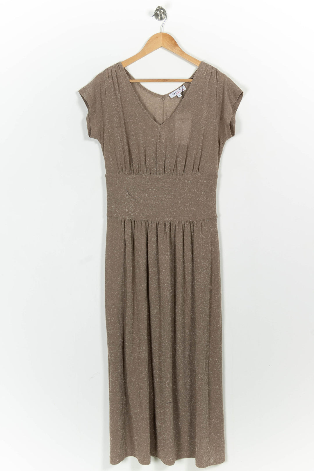 Robe Longue Beige - Taille L/40 de la marque Agnès b. | PARAD57504 - Vendu par Paradigme - Image 2