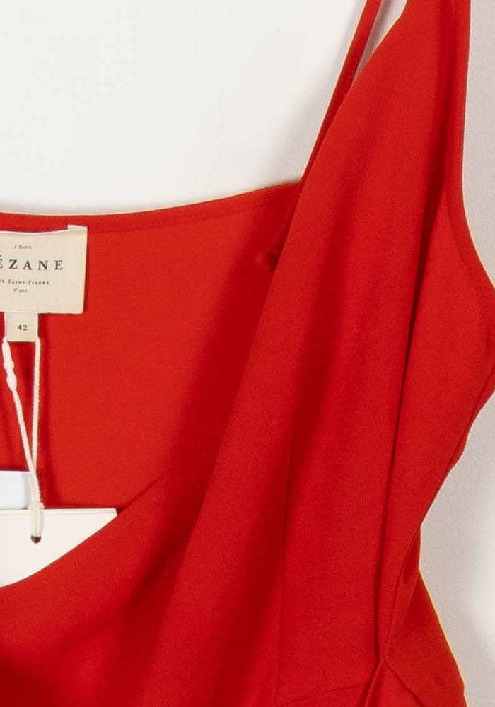 Robe Portefeuille Rouge - Taille XL/42 de la marque Sézane | PARAD57513 - Vendu par Paradigme - Image 3