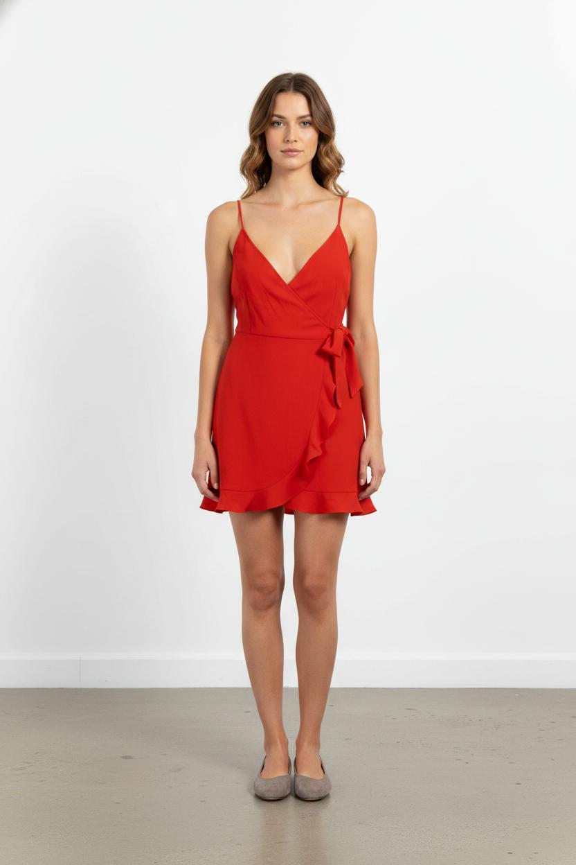 Robe Portefeuille Rouge - Taille XL/42 de la marque Sézane | PARAD57513 - Vendu par Paradigme - Image 1