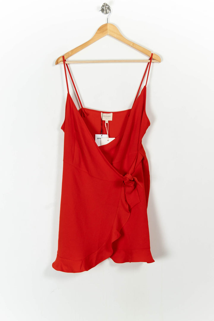 Robe Portefeuille Rouge - Taille XL/42 de la marque Sézane | PARAD57513 - Vendu par Paradigme - Image 2