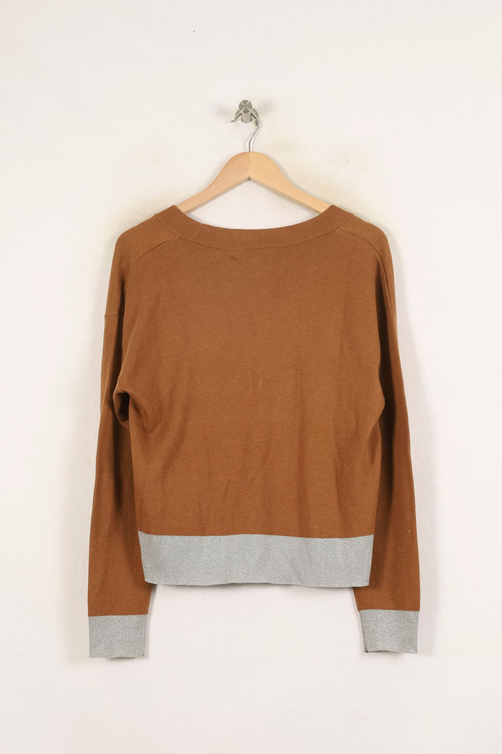 Pull Marron et Gris - Taille S/36 de la marque Essentiel Antwerp | PARAD57528 - Vendu par Paradigme - Image 4