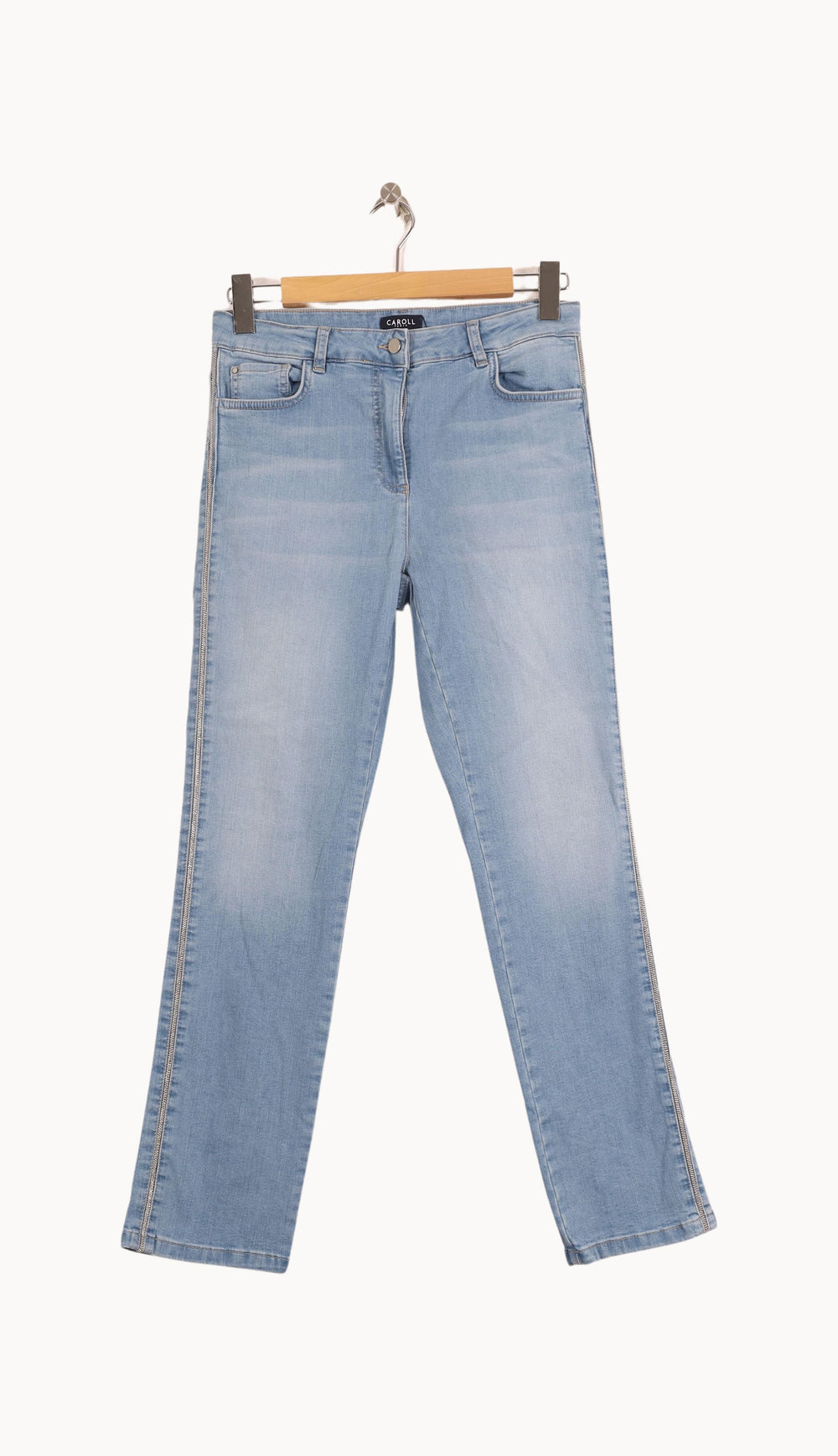 Jean Droit Bleu Clair - Taille L/40 de la marque Caroll | PARAD57537 - Vendu par Paradigme - Image 2