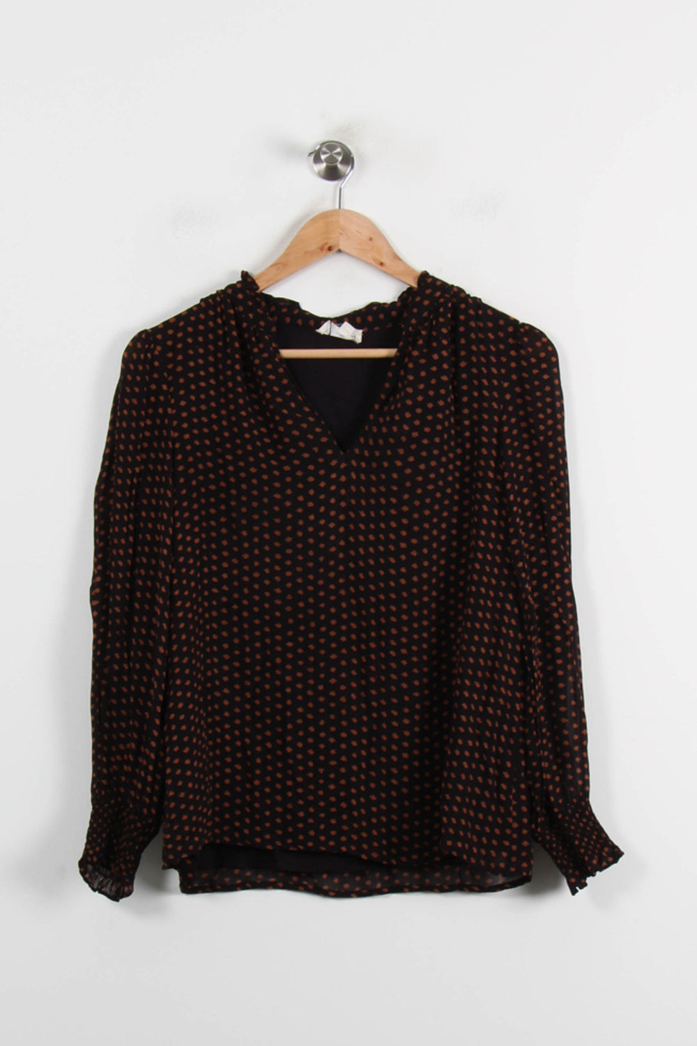 Blouse Noire et Marron - Taille XS/34 de la marque Maison 123 | PARAD57552 - Vendu par Paradigme - Image 2