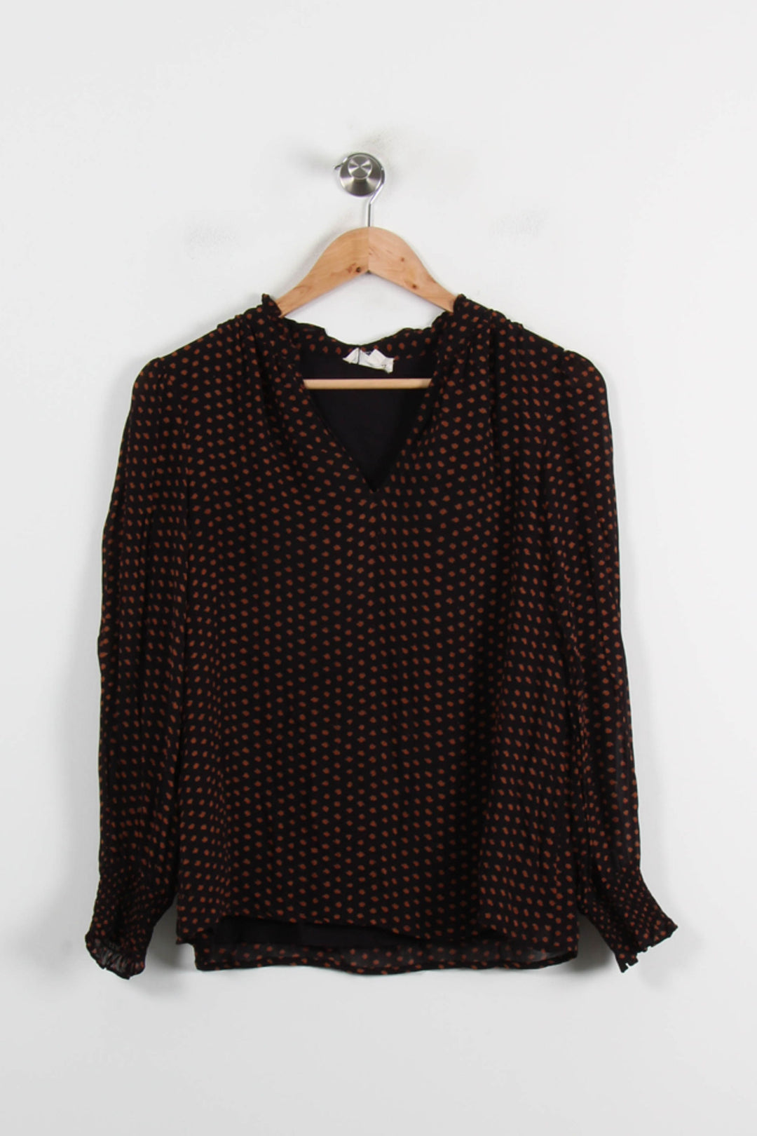 Blouse Noire et Marron - Taille XS/34 de la marque Maison 123 | PARAD57552 - Vendu par Paradigme - Image 2