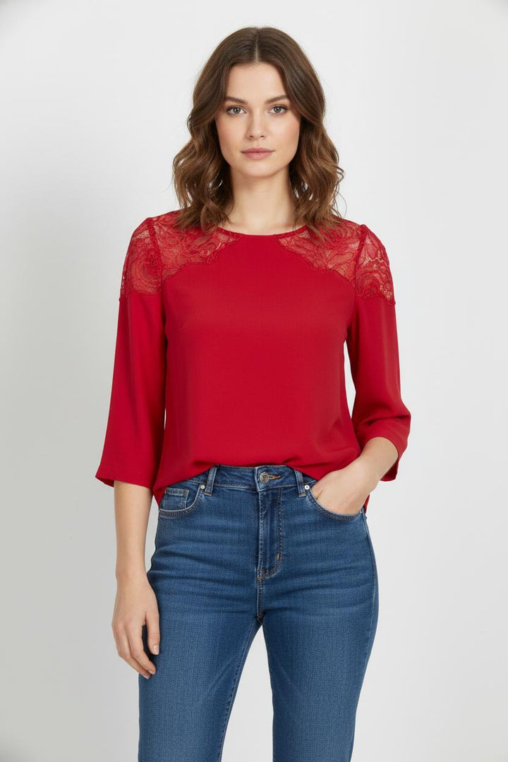 Blouse Rouge - Taille M/38 de la marque Sandro | PARAD57567 - Vendu par Paradigme - Image 1