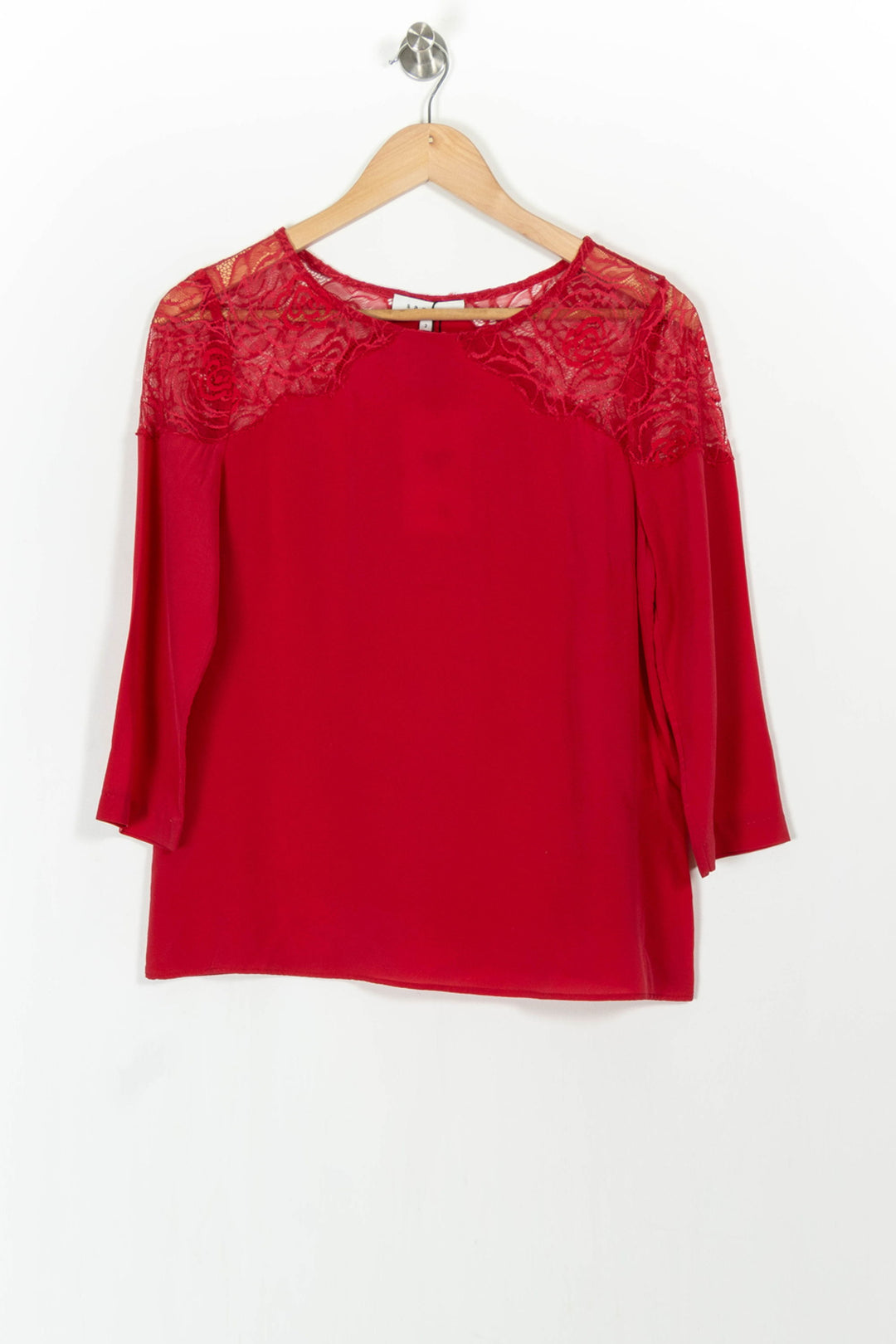 Blouse Rouge - Taille M/38 de la marque Sandro | PARAD57567 - Vendu par Paradigme - Image 2