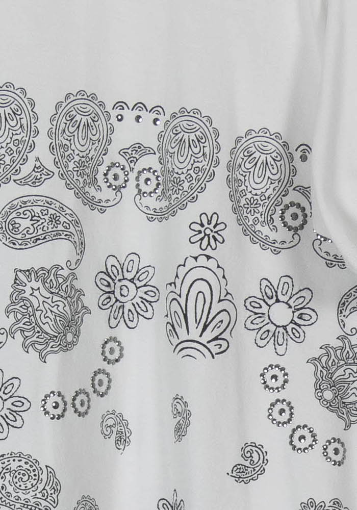 Tee-shirt Blanc et Gris - Taille XL/42 de la marque Marina Rinaldi | PARAD57571 - Vendu par Paradigme - Image 3