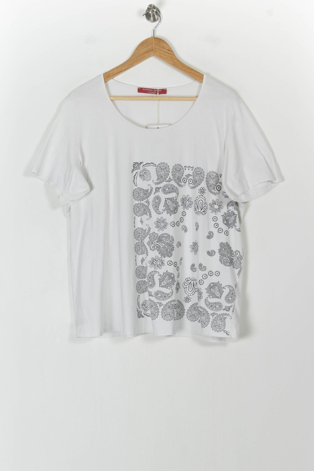 Tee-shirt Blanc et Gris - Taille XL/42 de la marque Marina Rinaldi | PARAD57571 - Vendu par Paradigme - Image 2