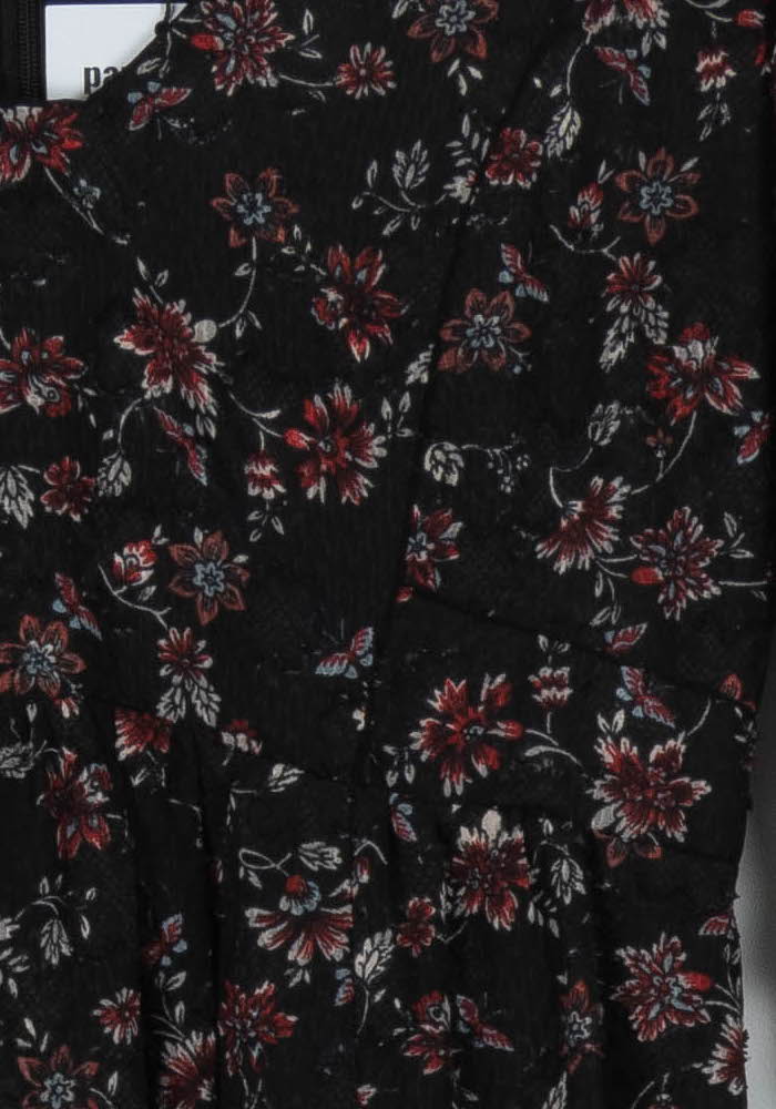 Robe Midi Noire et Fleurie - Taille XS/34 de la marque ba&sh | PARAD57582 - Vendu par Paradigme - Image 3