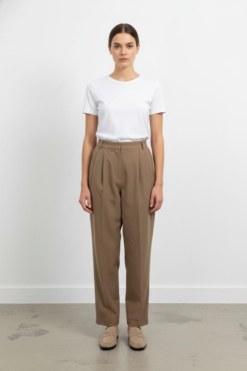 Pantalon Marron - Taille XS/34 de la marque The Frankie Shop | PARAD57585 - Vendu par Paradigme - Image 1