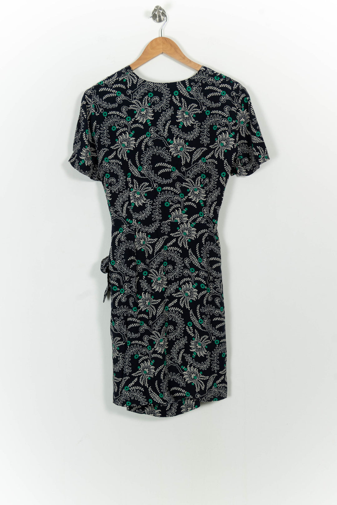 Robe Portefeuille Noire et Verte - Taille L/40 de la marque Claudie Pierlot | PARAD57598 - Vendu par Paradigme - Image 4
