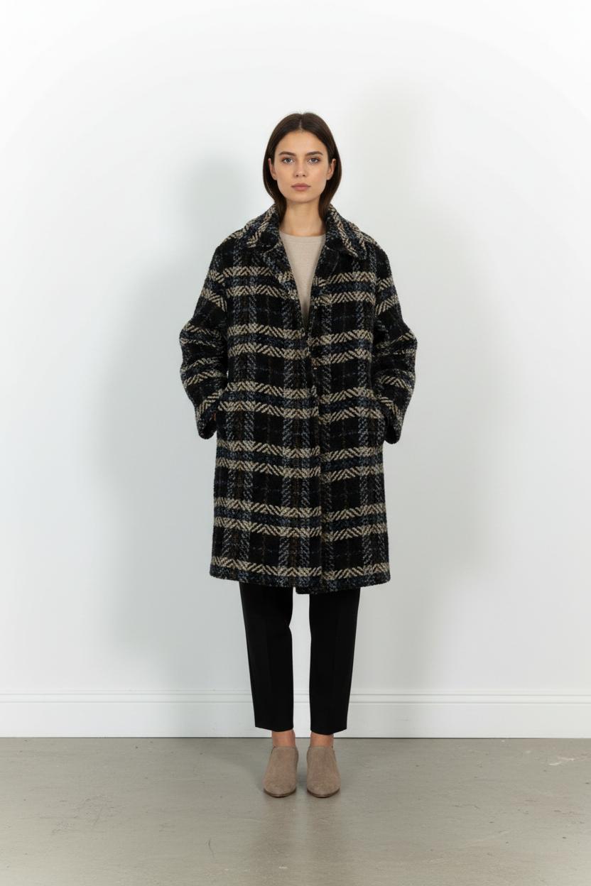 Manteau Noir et Beige - Taille S/36 de la marque Gerard Darel | PARAD57601 - Vendu par Paradigme - Image 1