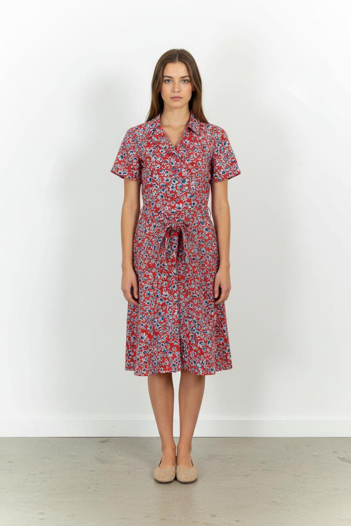 Robe Midi Rouge et Bleue - Taille S/36 de la marque Claudie Pierlot | PARAD57605 - Vendu par Paradigme - Image 1
