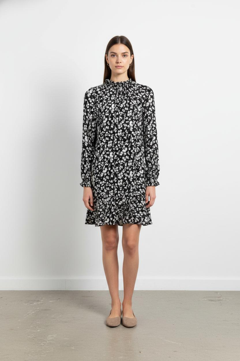 Robe Fleurie Noire et Blanche - Taille S/36 de la marque Comptoir des Cotonniers | PARAD57612 - Vendu par Paradigme - Image 1