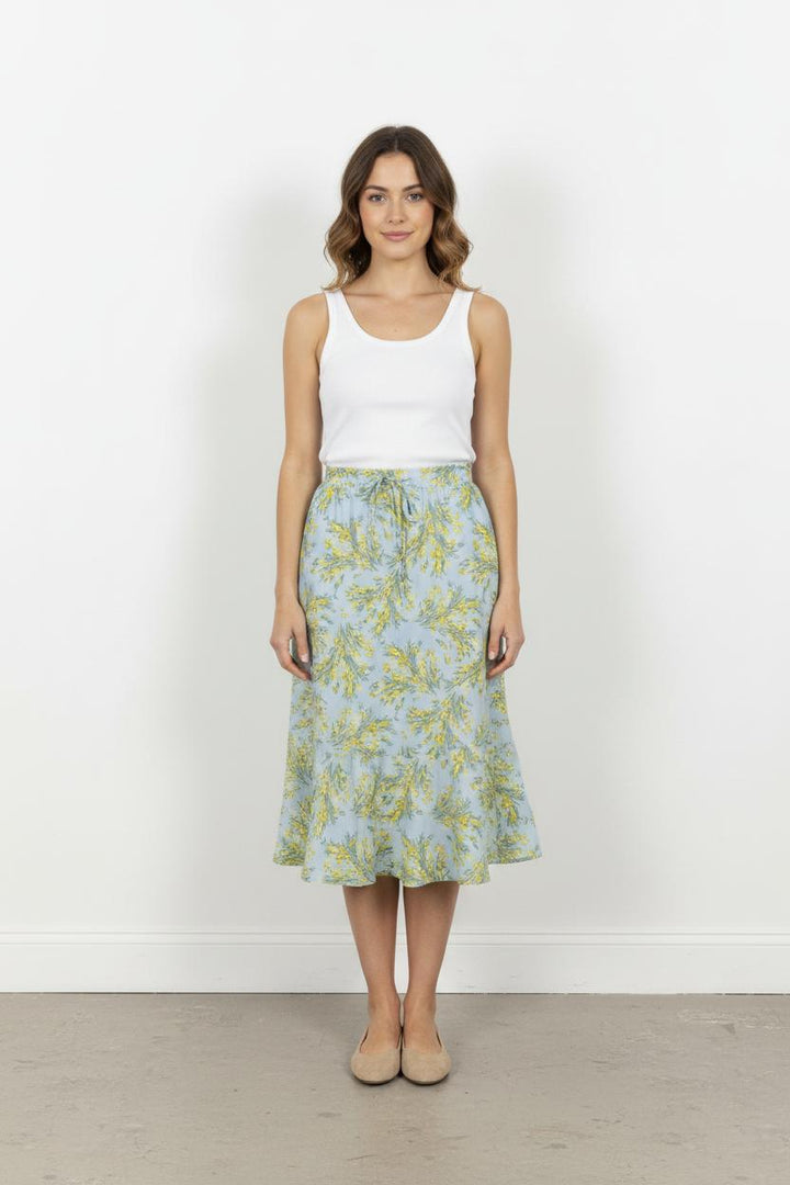 Jupe Longue Bleue et Jaune - Taille S/36 de la marque Comptoir des Cotonniers | PARAD57615 - Vendu par Paradigme - Image 1