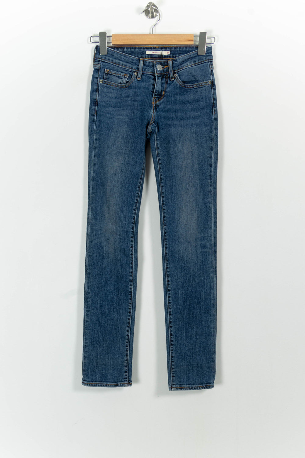 Jean Droit Bleu - Taille XS/34 de la marque Levi's | PARAD57625 - Vendu par Paradigme - Image 2