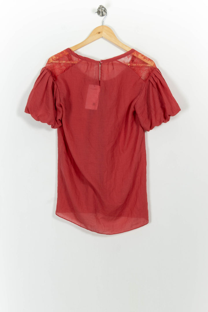 Blouse Rouge - Taille M/38 de la marque Vanessa Bruno | PARAD57641 - Vendu par Paradigme - Image 4