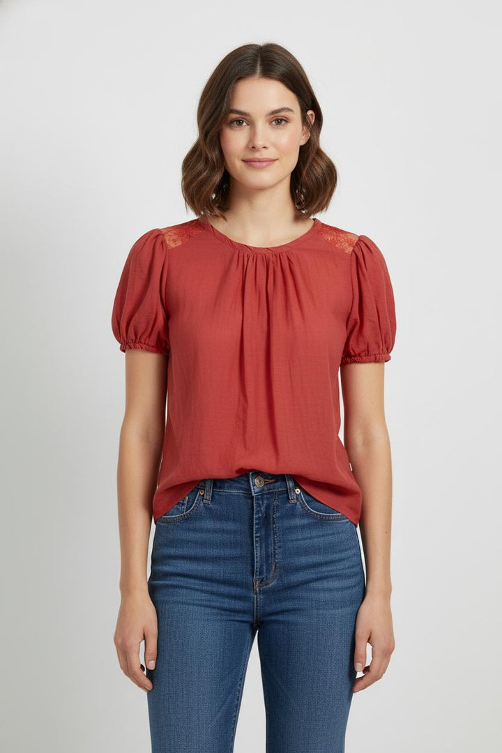 Blouse Rouge - Taille M/38 de la marque Vanessa Bruno | PARAD57641 - Vendu par Paradigme - Image 1