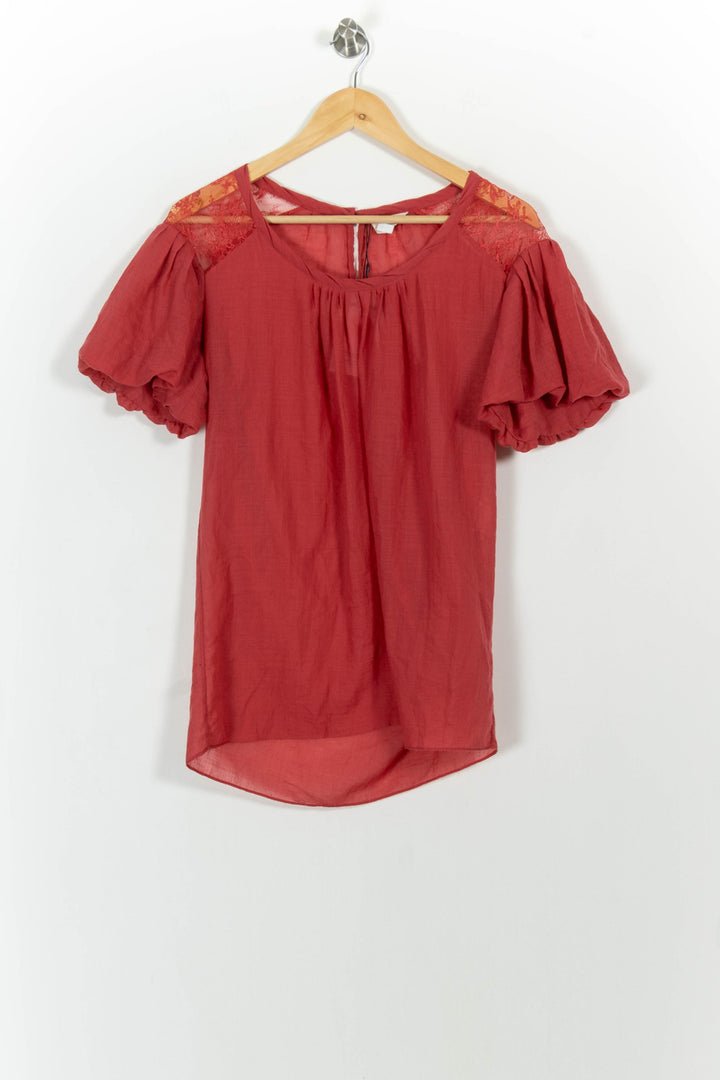 Blouse Rouge - Taille M/38 de la marque Vanessa Bruno | PARAD57641 - Vendu par Paradigme - Image 2