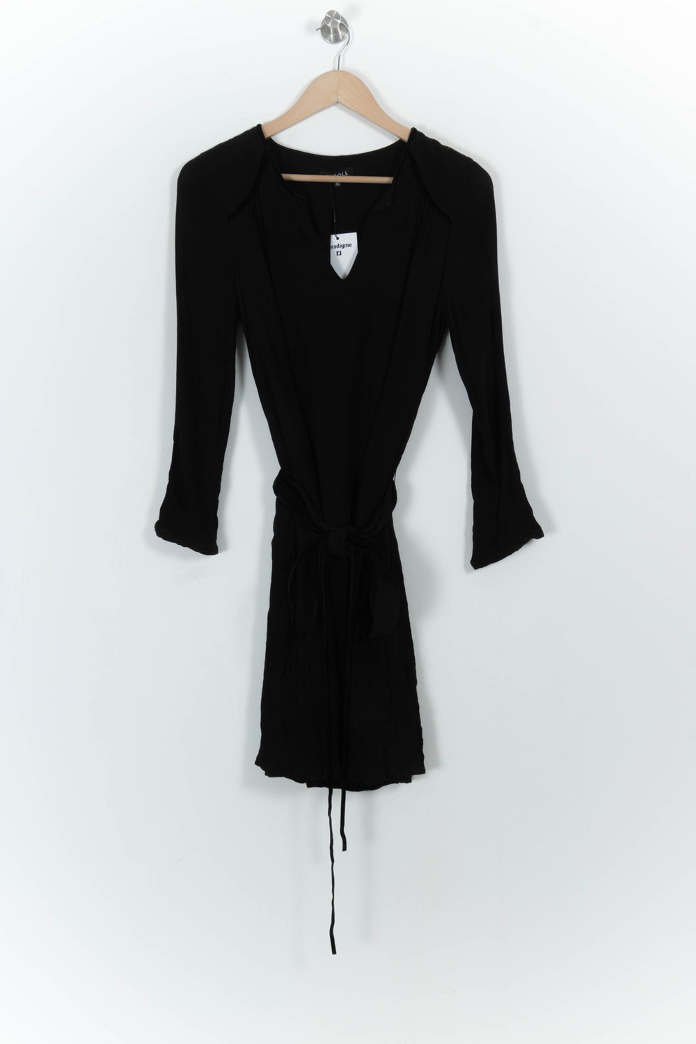 Robe Midi Noire - Taille M/38 de la marque Caroll | PARAD57643 - Vendu par Paradigme - Image 2