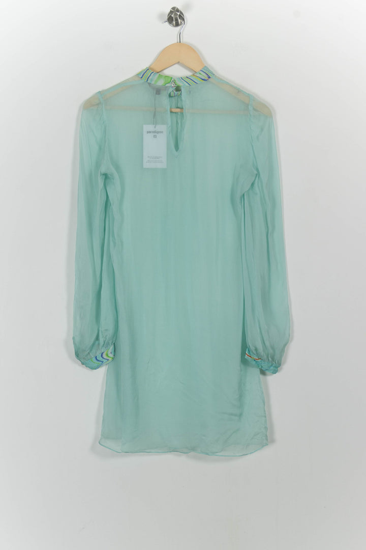 Robe Fluide Verte - Taille M/38 de la marque Tara Jarmon | PARAD57646 - Vendu par Paradigme - Image 4