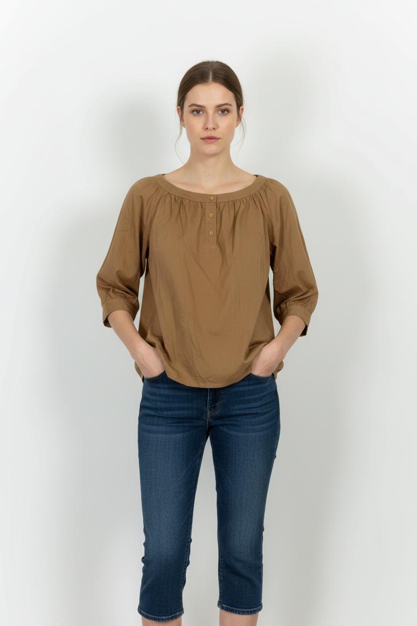 Blouse Marron - Taille M/38 de la marque Gerard Darel | PARAD57650 - Vendu par Paradigme - Image 1