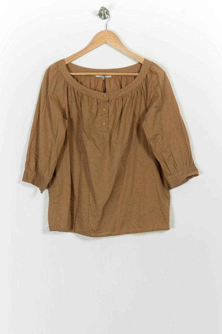 Blouse Marron - Taille M/38 de la marque Gerard Darel | PARAD57650 - Vendu par Paradigme - Image 2